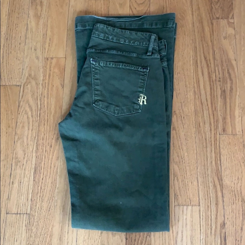 Rich & Skinny green denim sz 29 wide leg